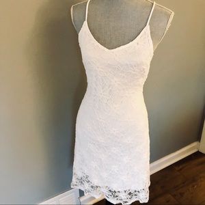 White Lace Midi Dress!
